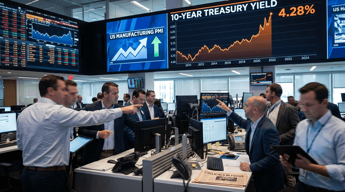 10-Year Treasury Yield Hits 4.28% as Manufacturing Strength Reshapes Markets