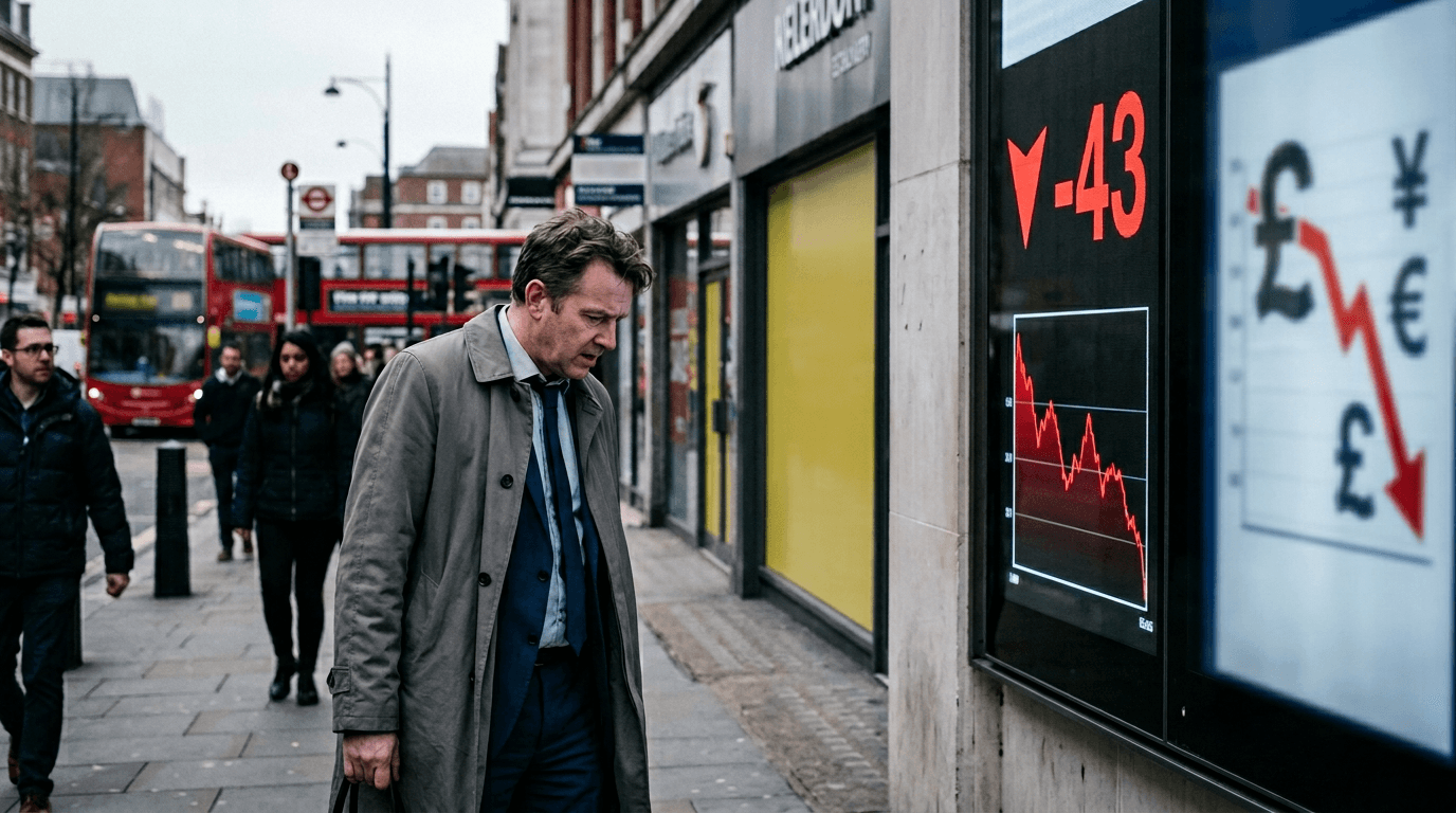 UK CBI Retail Plunge to -43 Signals Deepening Demand Crisis for GBP Traders