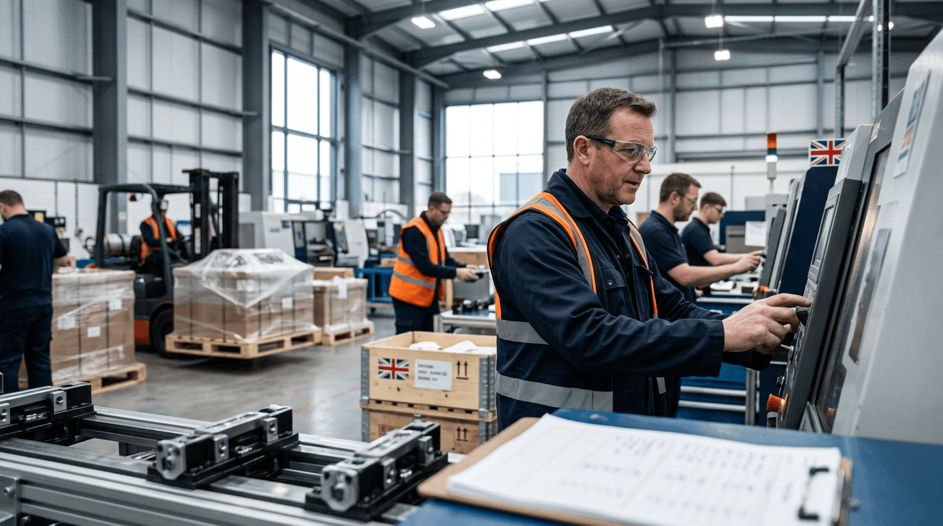 UK Manufacturing Surges to 17-Month High as Export Orders Boom