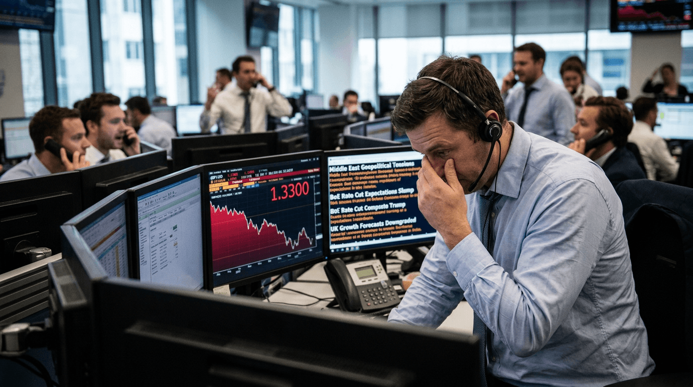 Pound Slides to Three-Month Lows as Middle East Conflict Sparks Risk-Off Selloff