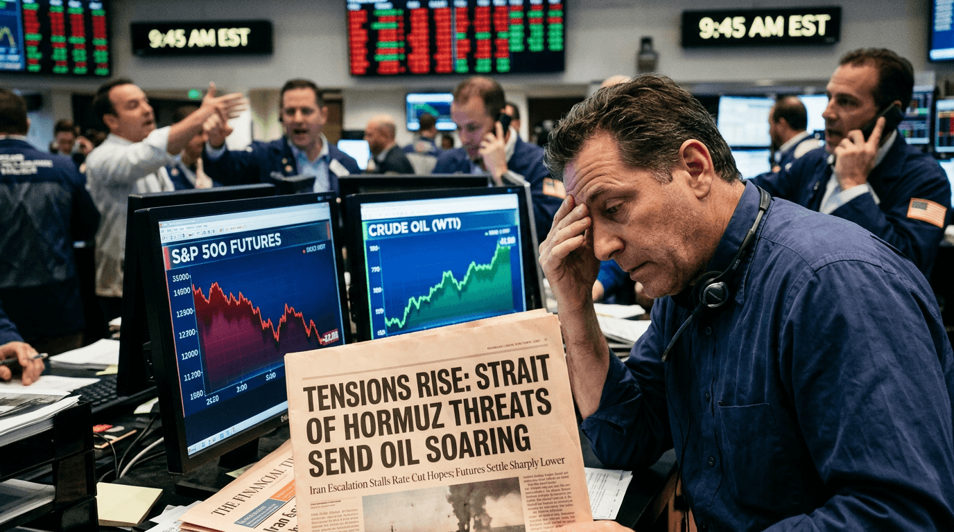 US Futures Plunge as Middle East Tensions Threaten Oil Supplies and Rate Cuts