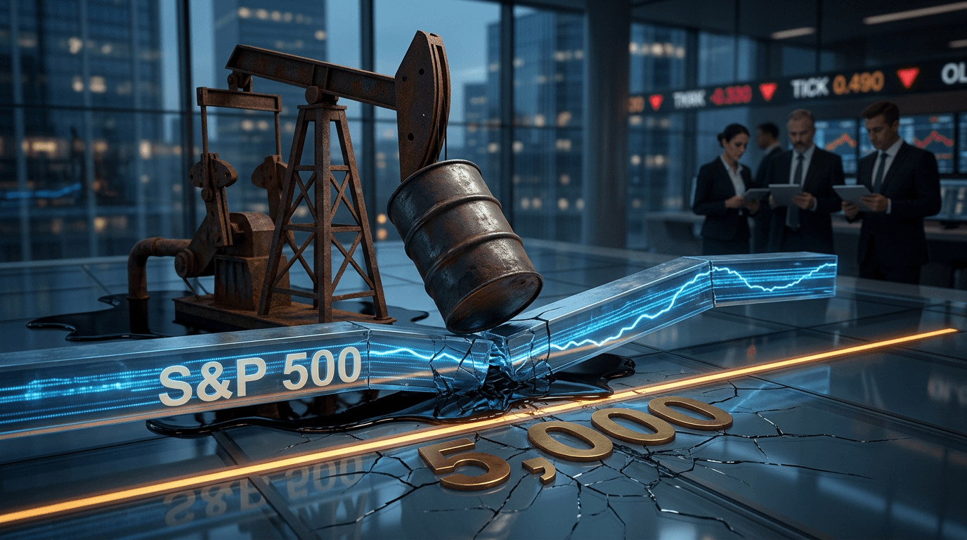 S&P 500 Tests Critical $5,000 Support as Oil Shock Weighs on Stocks