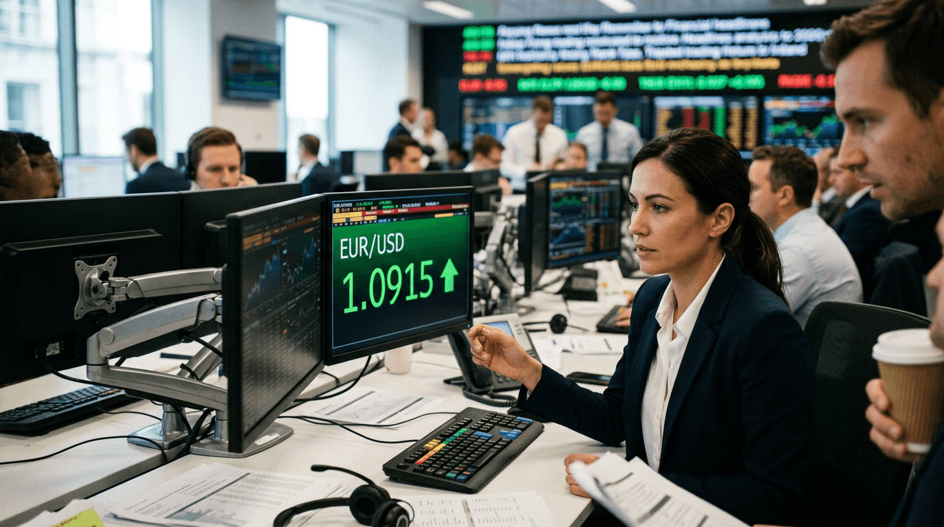 EUR/USD Strengthens to 1.0915 on Positive Eurozone Economic Data