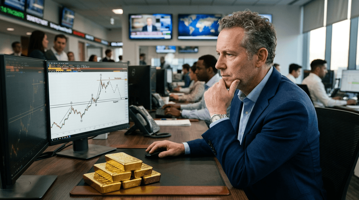 Gold's A-B-C Correction: Wave B Trap Before Testing $4,800 Support