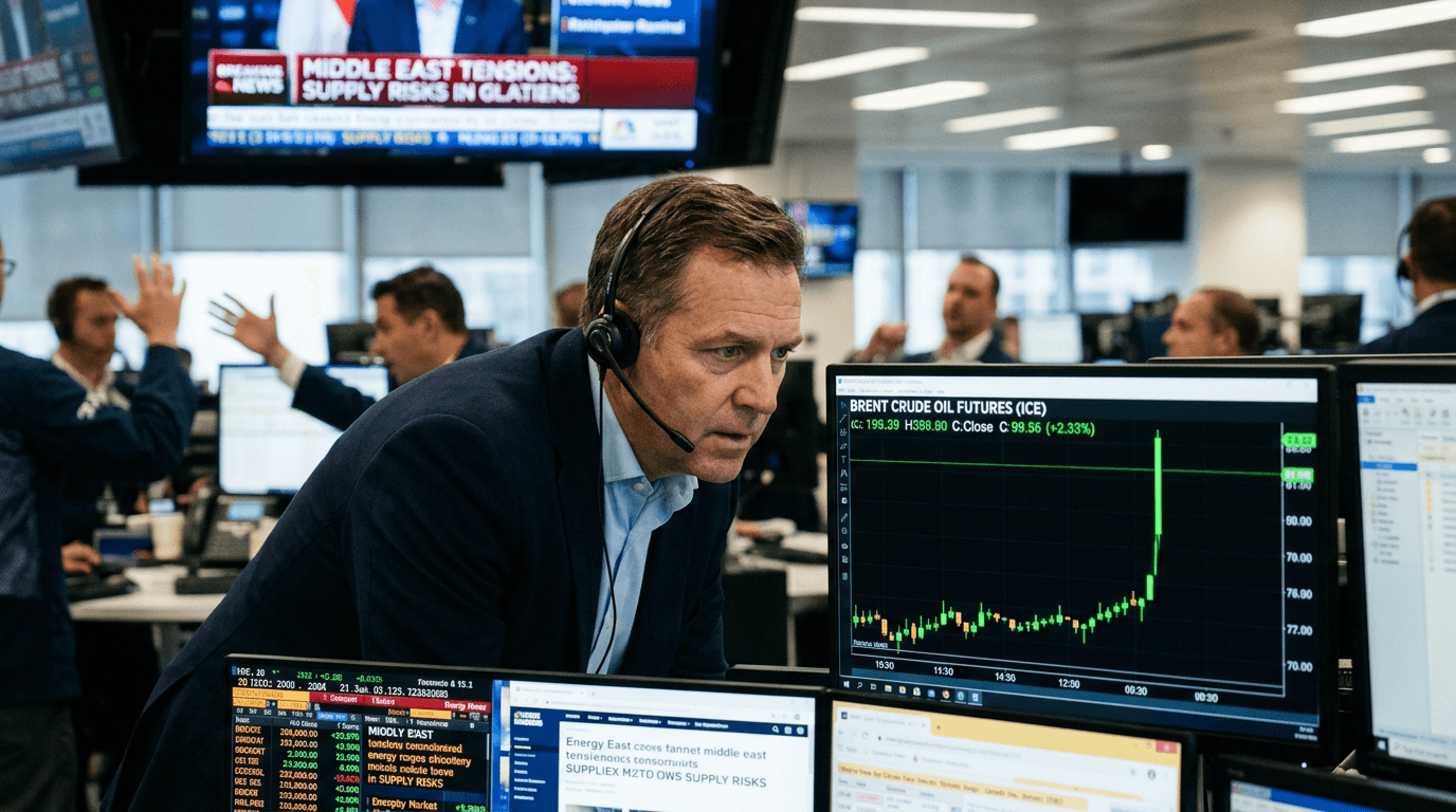 Brent Crude Oil Futures Surge on Middle East War Escalation Fears