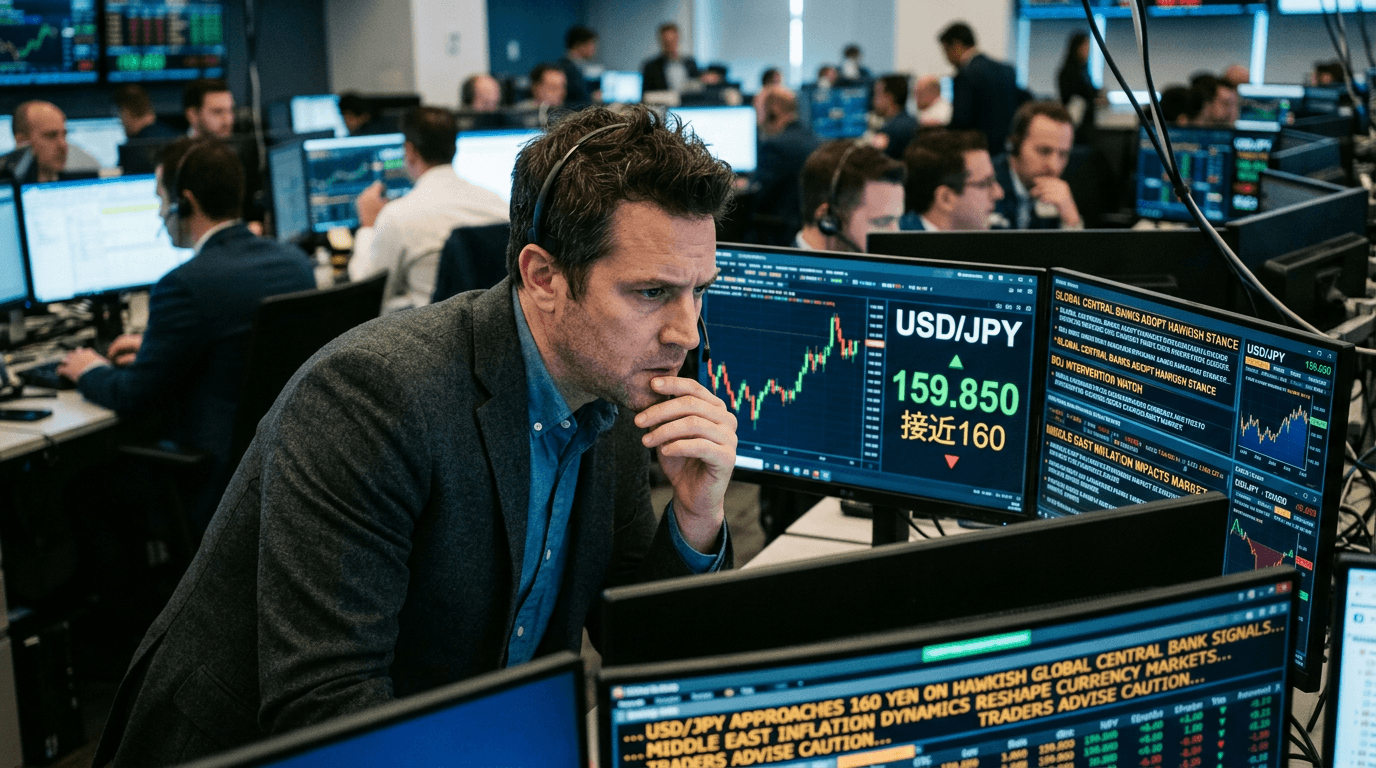 USD/JPY Approaches 160: The Impact of Hawkish Central Banks on Yen Weakness