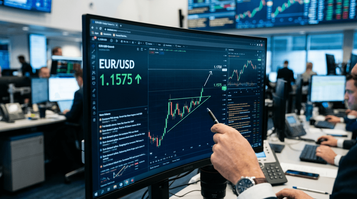 EUR/USD Rebounds to 1.1575: How Policy Divergence and Technical Signals Point to Further Euro Strength