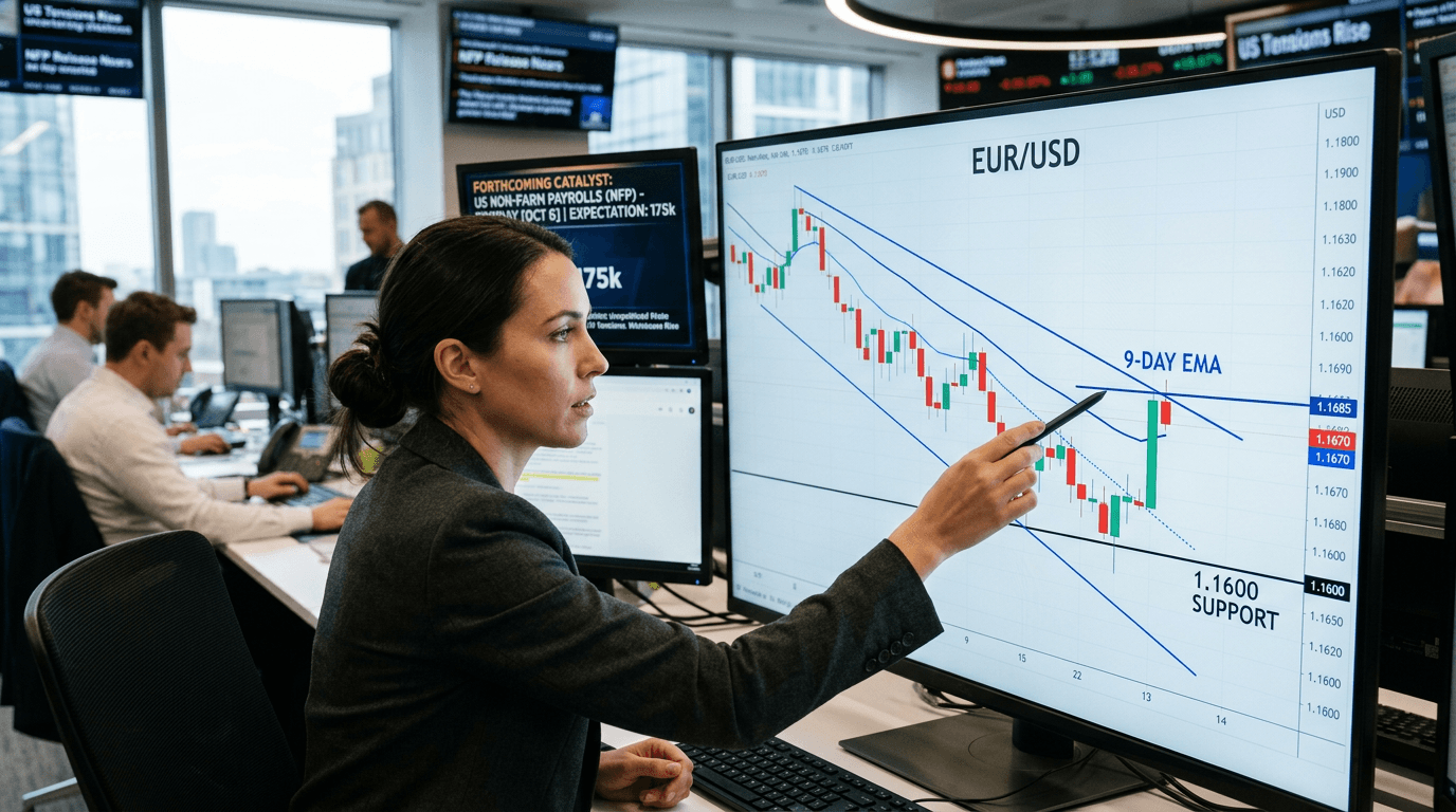 EUR/USD Tests EMA Barrier Before NFP Showdown: Trading the 1.1620 Rebound
