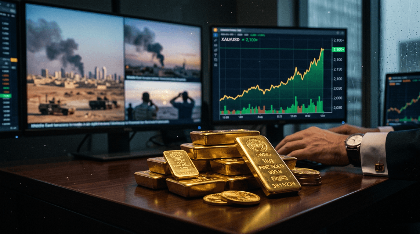 Gold Advances on Safe-Haven Demand Amid Middle East Tensions