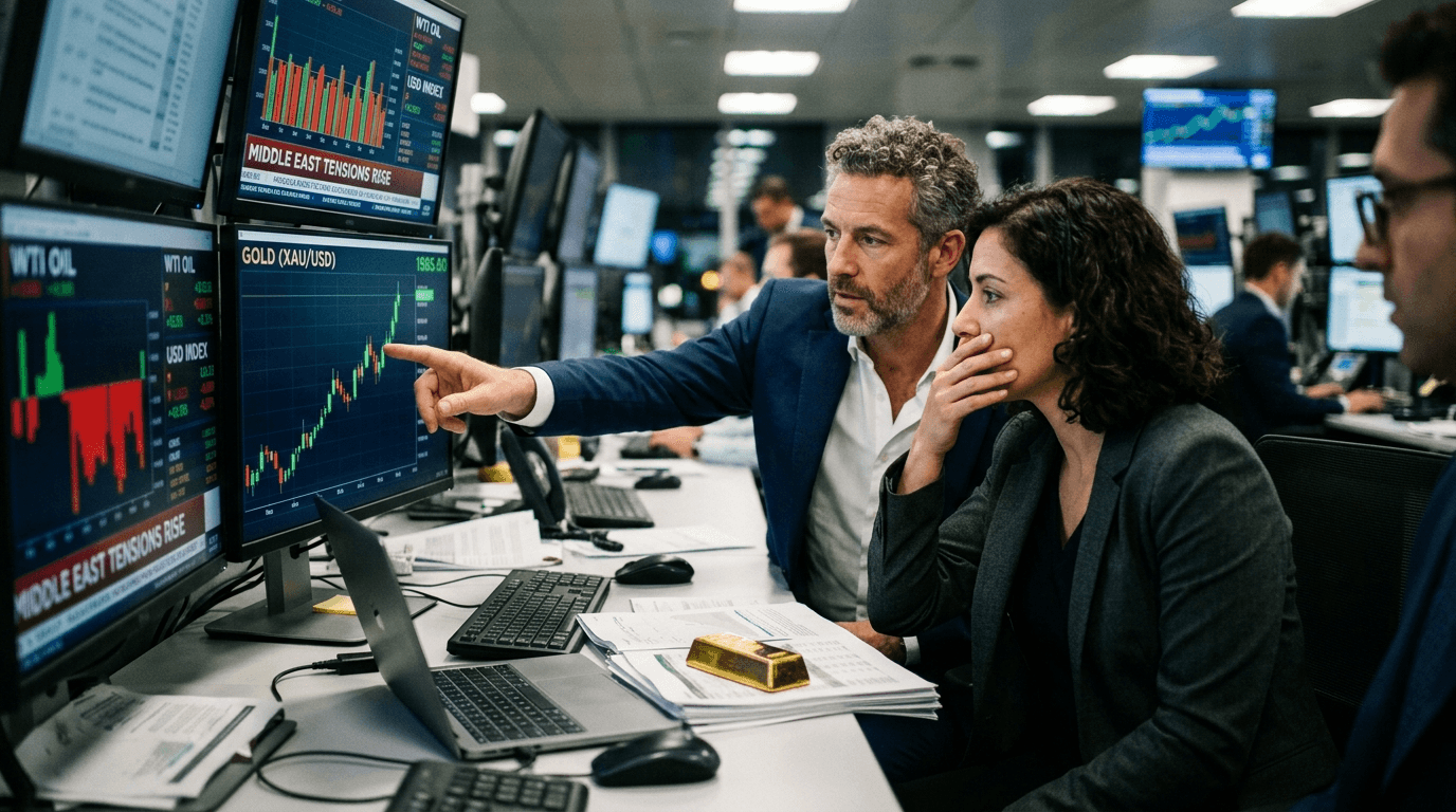 Gold Advances on Safe-Haven Demand Amid Middle East Tensions