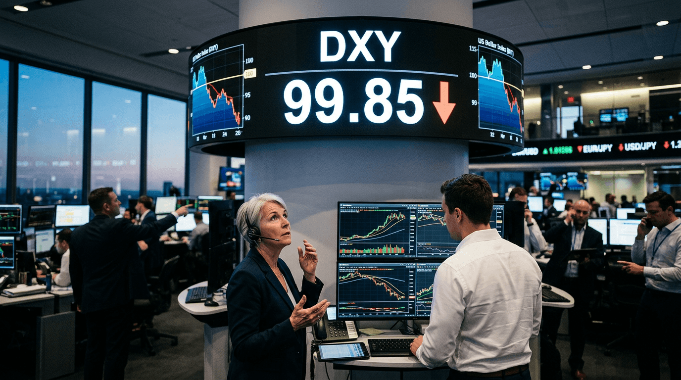 US Dollar Index Falls Below 100 for First Time Since July 2023