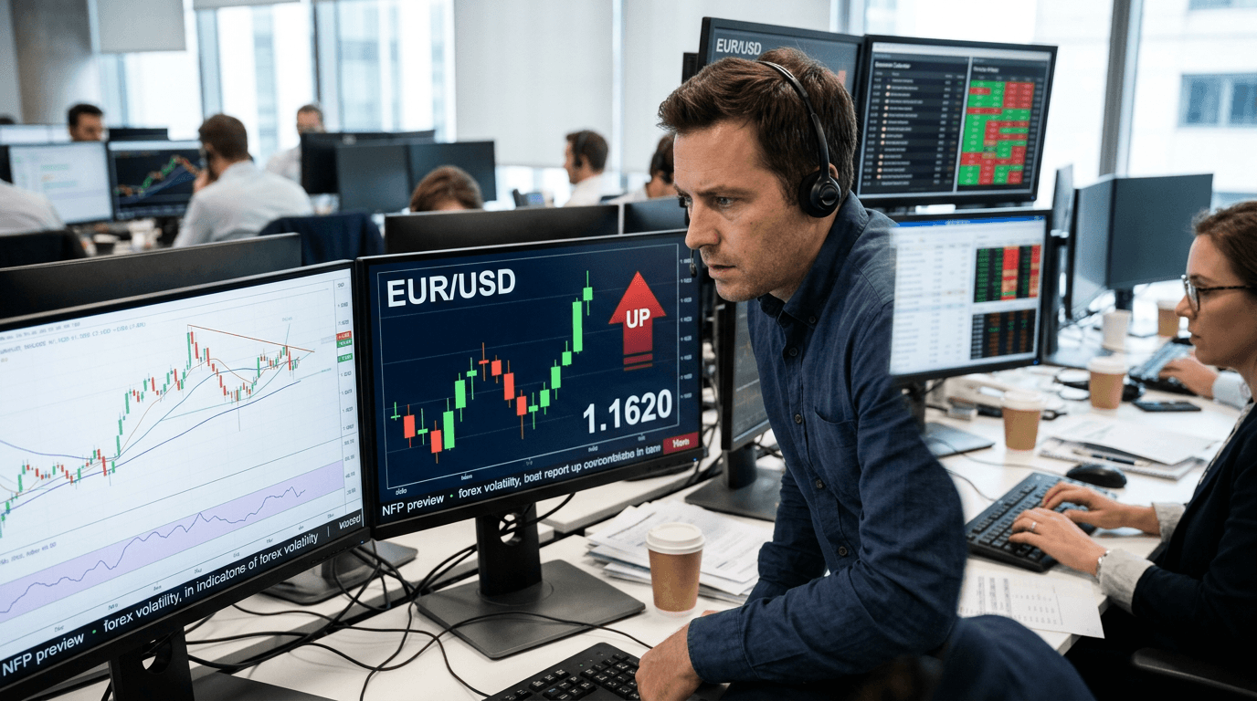 EUR/USD at 1.1620: Navigating the EMA Barrier Before NFP Showdown