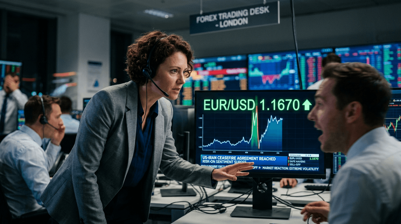 EUR/USD Breaks Key Levels as Trump-Iran Ceasefire Sparks Market Rally