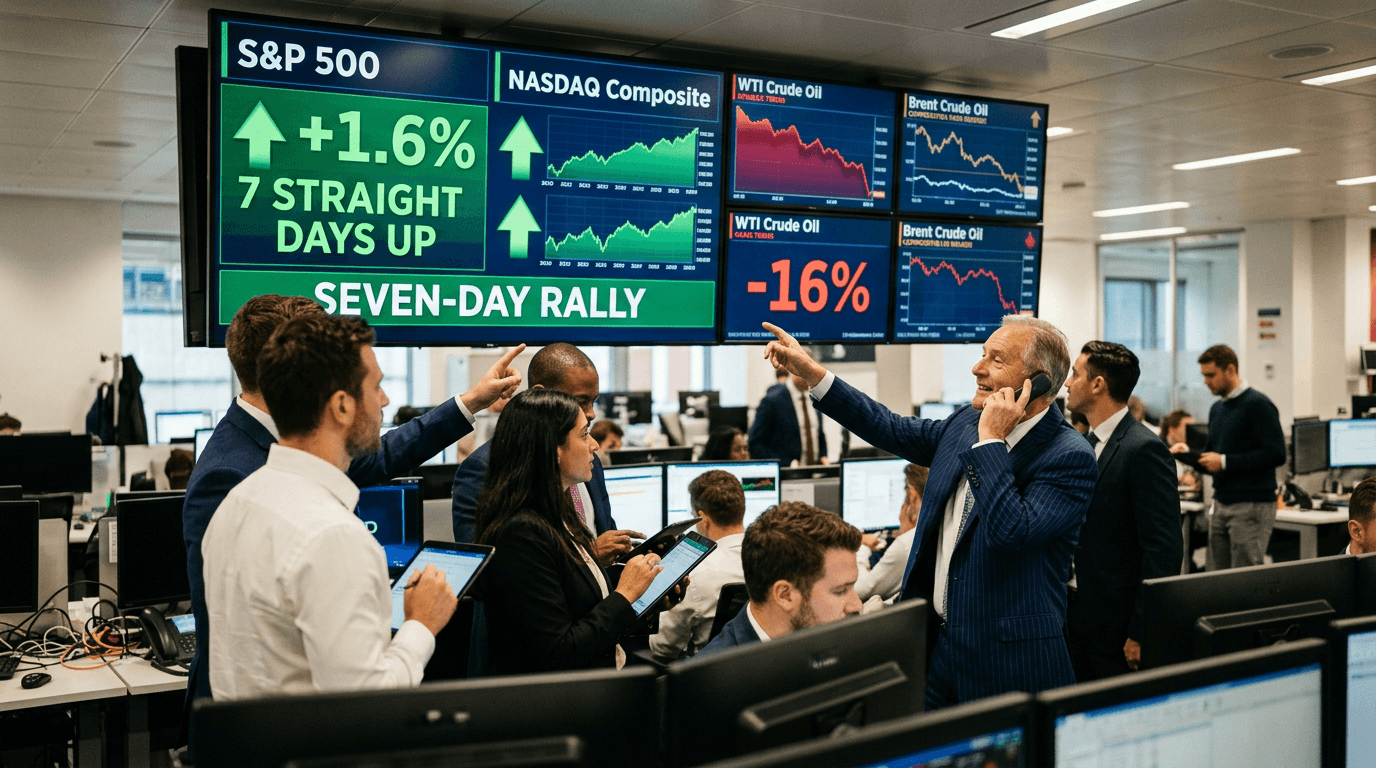 Geopolitical Truce Sparks Seven-Day Rally in S&P 500 and Nasdaq
