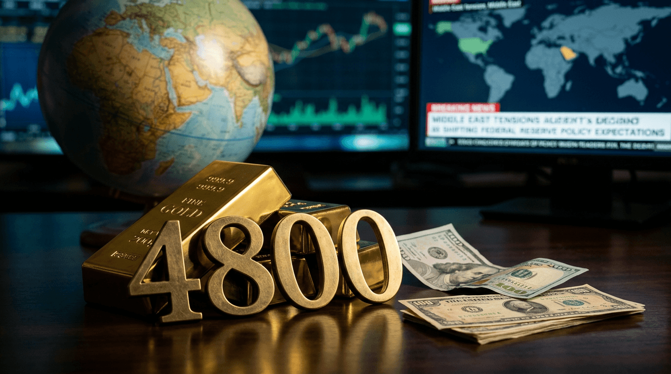 Gold Climbs Toward $4,800 Amid Dollar Weakness and Rising Safe-Haven Demand