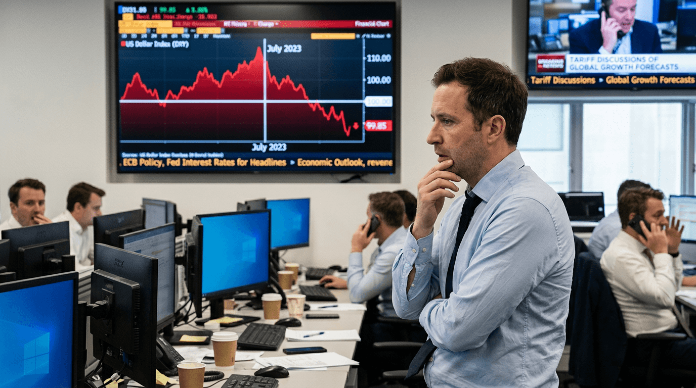 US Dollar Index Falls Below 100 for First Time Since July 2023 on Tariff Pause and Recession Fears