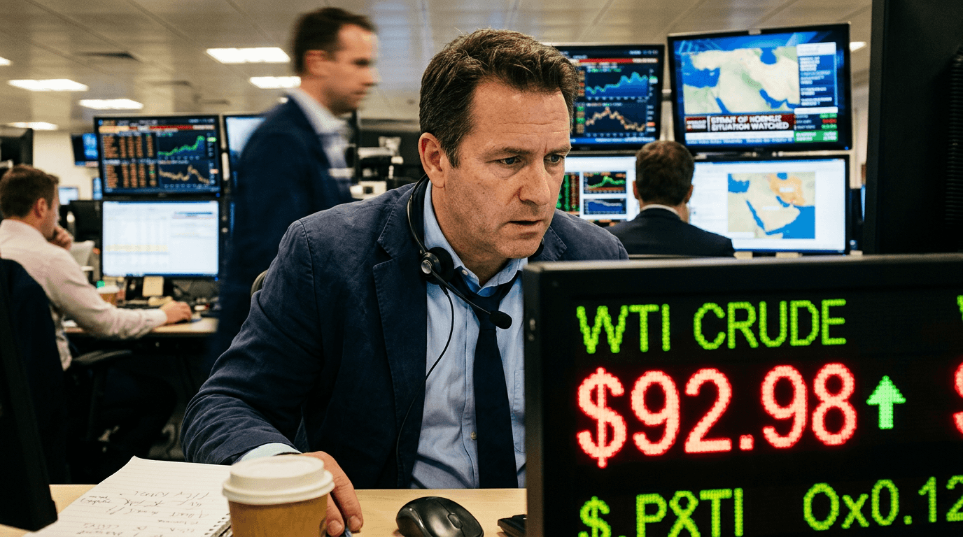 WTI Crude Oil Nears $93 Amid Strait of Hormuz Closure