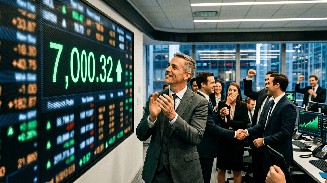 S&P 500 Breaks 7,000 as Iran Deal Optimism Fuels Tech Rally