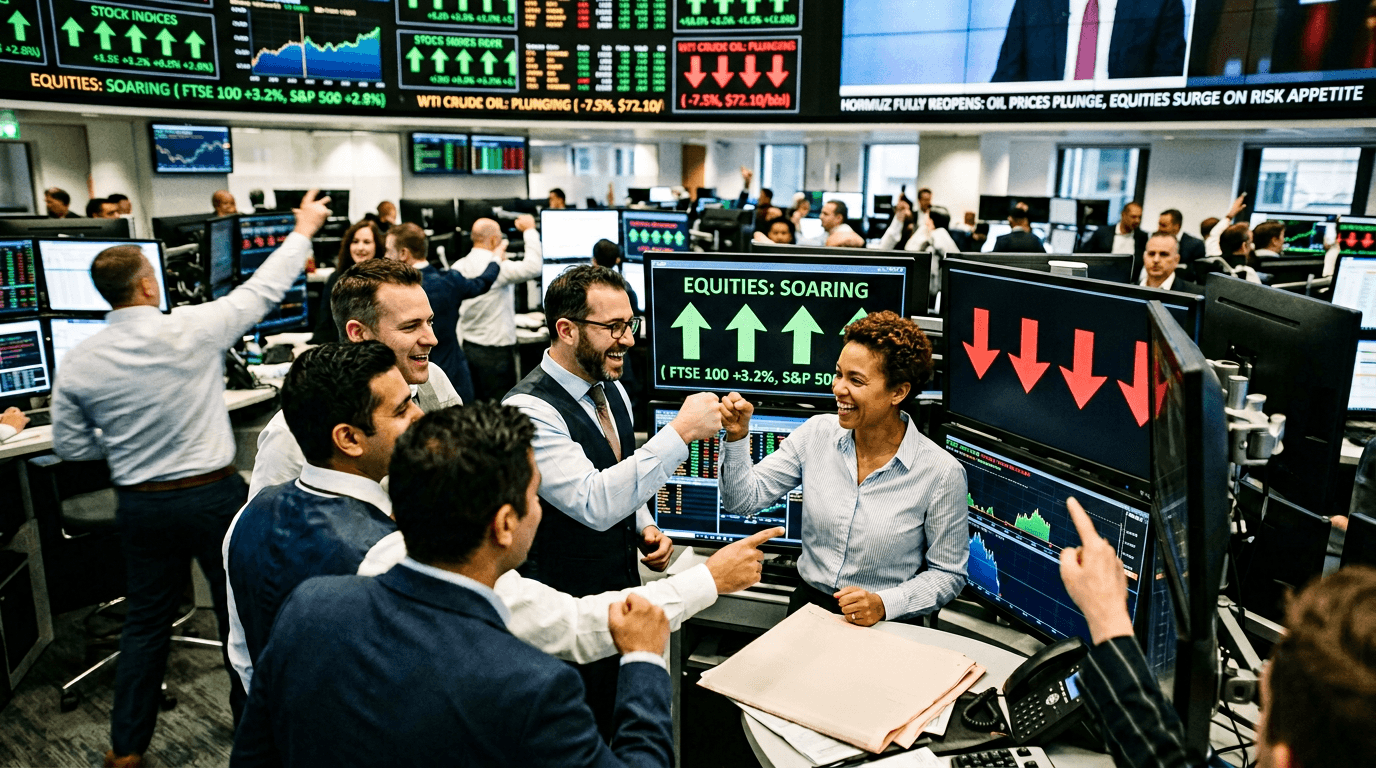 Iran Reopens Strait of Hormuz: Oil Crashes, Stocks Surge, Risk Sentiment Dominates Markets