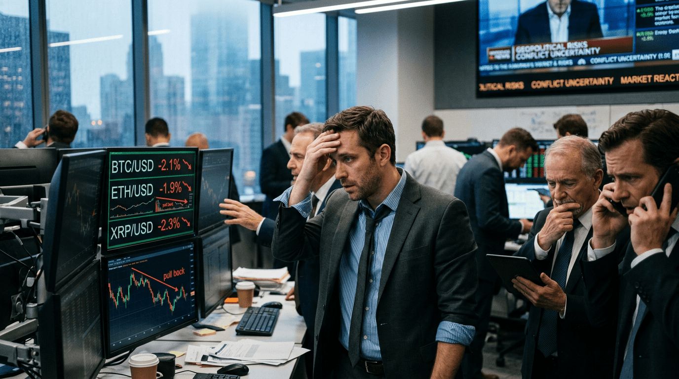 Bitcoin, Ethereum, and Ripple Steady at Support Amid Geopolitical Tensions