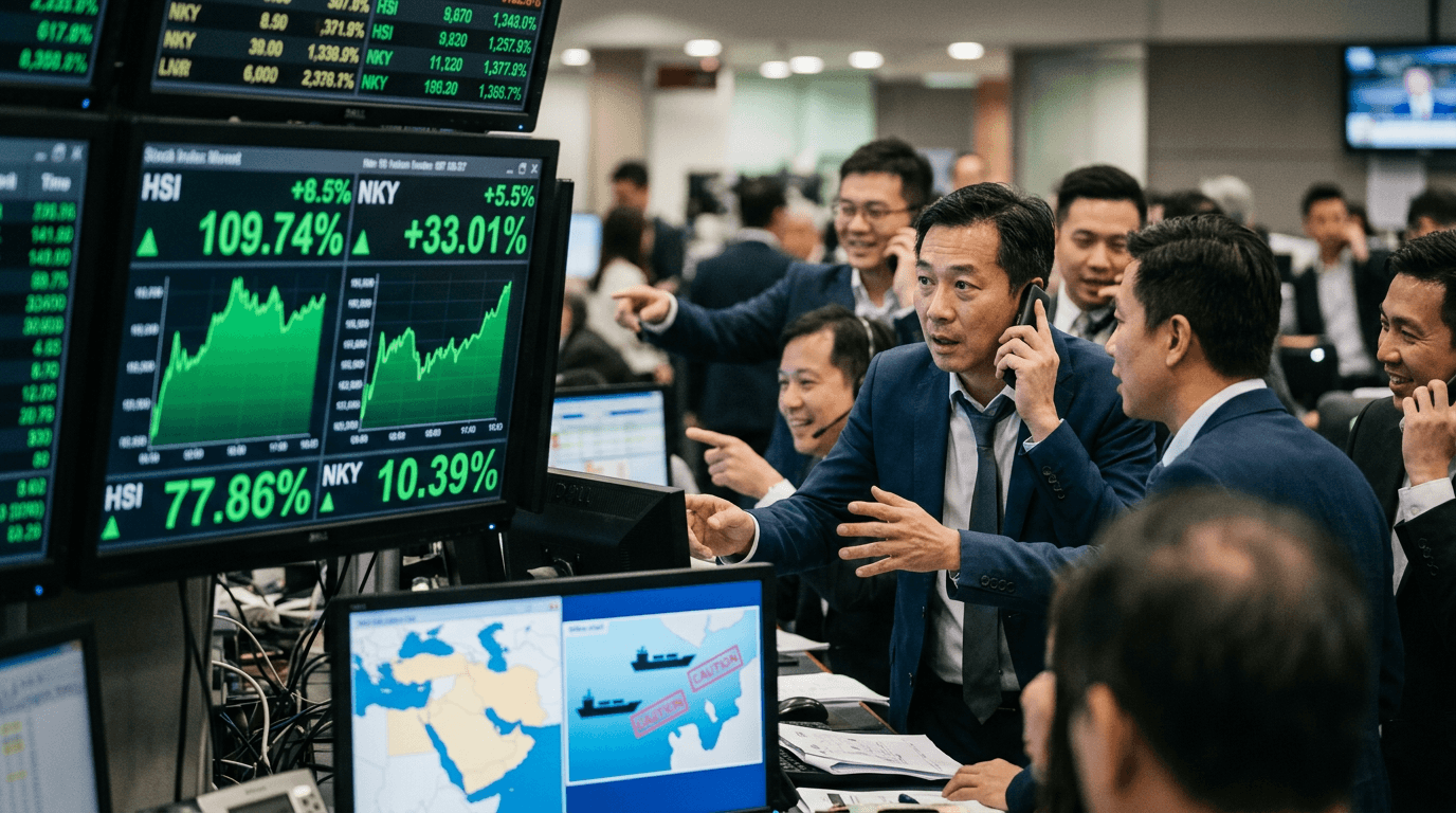 Asian Shares Climb on Peace Deal Hopes Amid Middle East Tensions