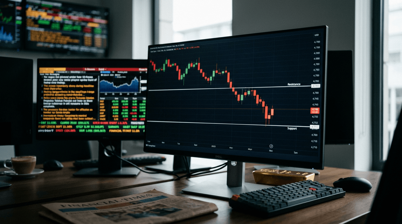 Gold Consolidates Near $4,720 Amid Geopolitical Uncertainty and Rate Cut Concerns