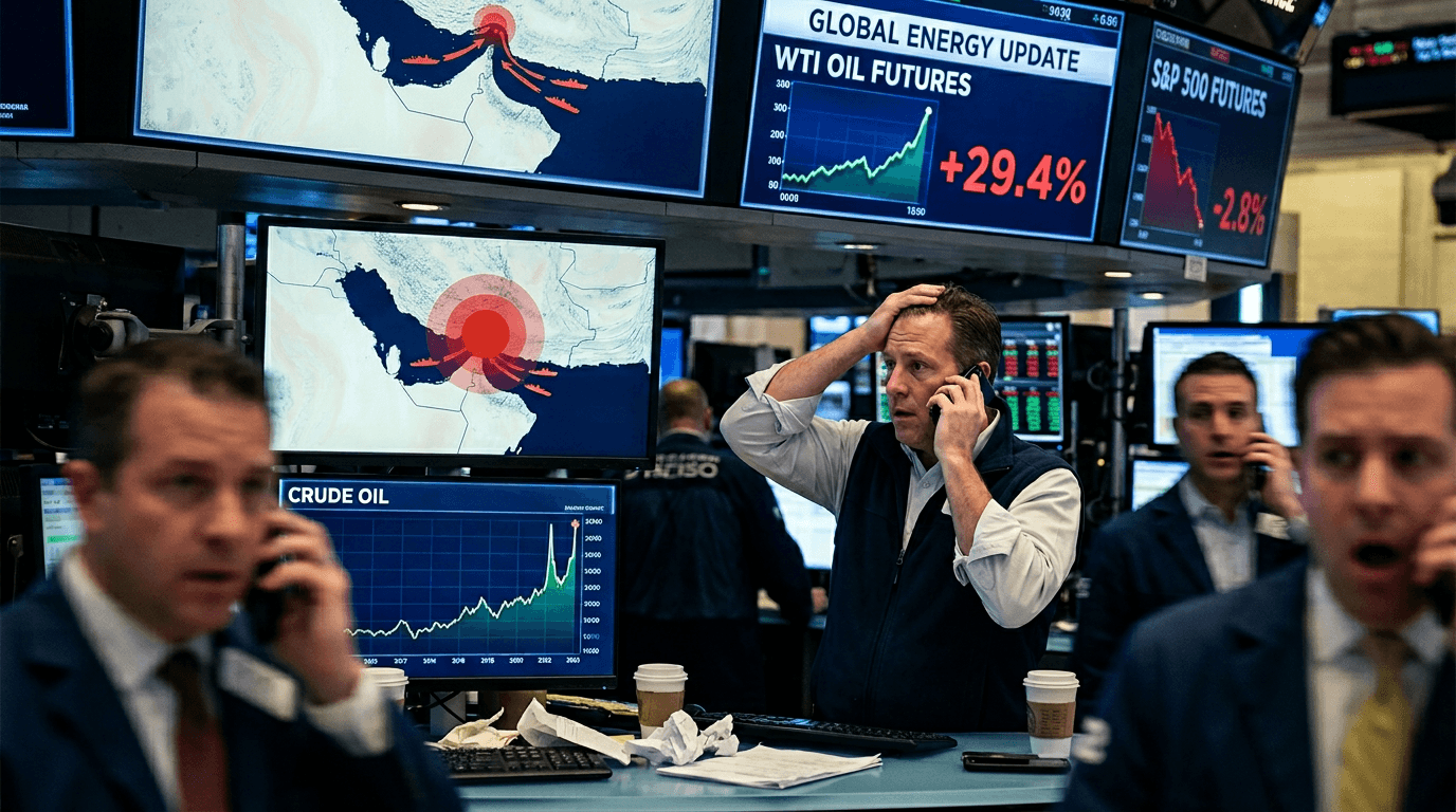 Oil Surge Triggers Risk-Off Repricing as US Futures Fall Amid Middle East Tensions