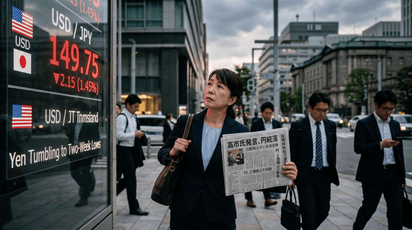 Yen Hits Two-Week Low as Takaichi Rate Hike Doubts Shake Markets