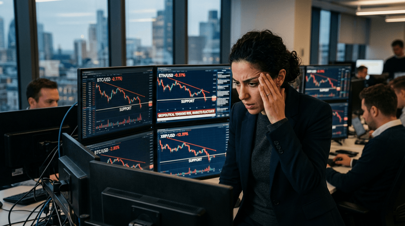 Crypto Under Siege: Bitcoin, Ethereum, and Ripple Battle Key Support Amid US-Iran War