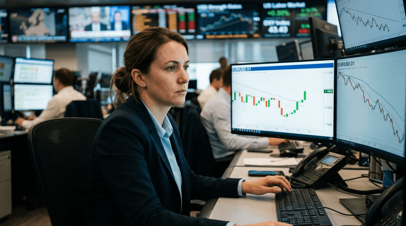 EUR/USD Rebounds from 1.1600 but Bears Maintain Control in Descending Channel