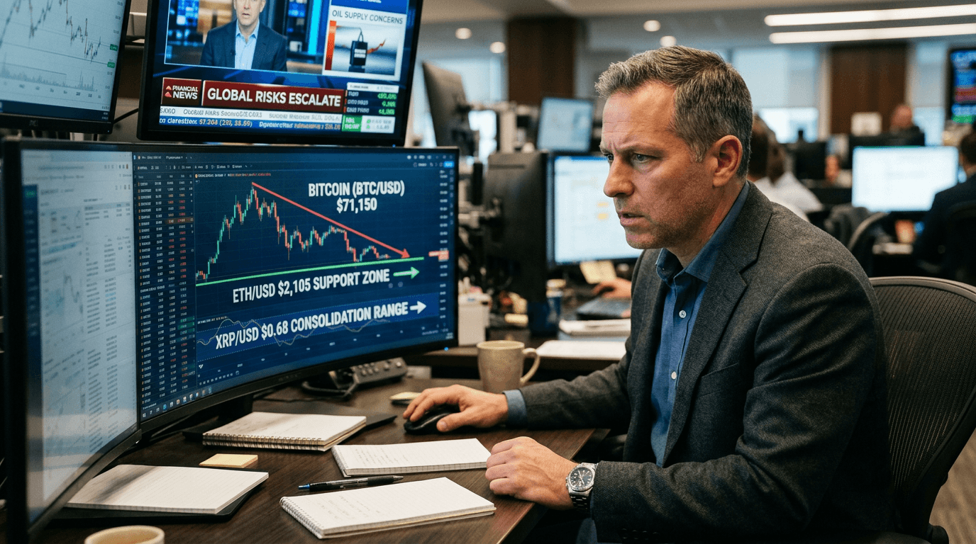 Bitcoin, Ethereum, and Ripple Trade Cautiously Near Critical Support Levels