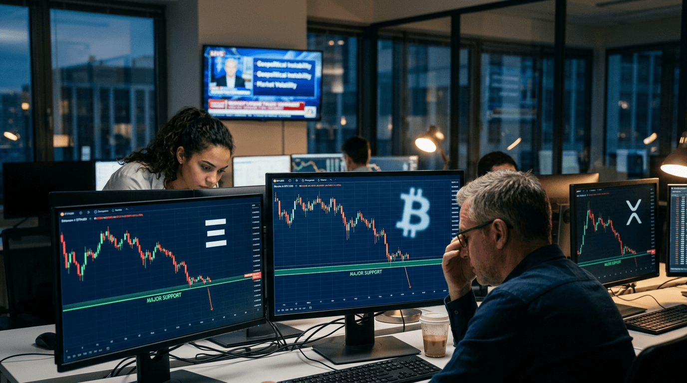 Bitcoin, Ethereum, Ripple Risk Further Declines Near Critical Support Levels