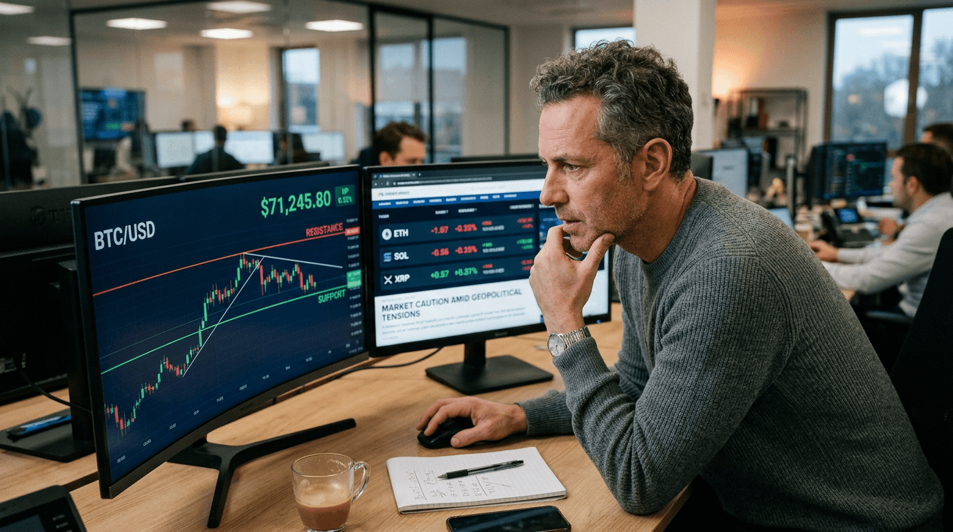 Bitcoin Consolidates Near Key Support Amid Geopolitical Tensions