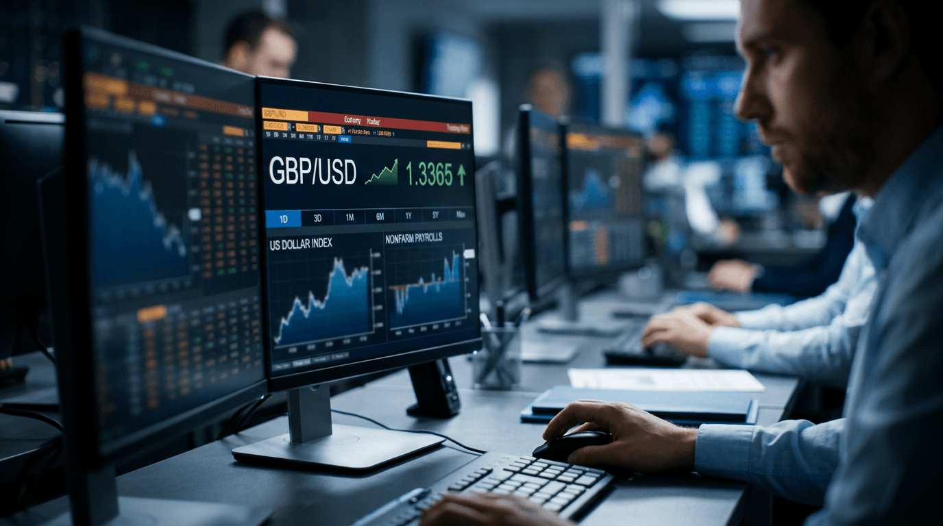 GBP/USD Ticks Up Near 1.3365 as Traders Await Critical NFP Release