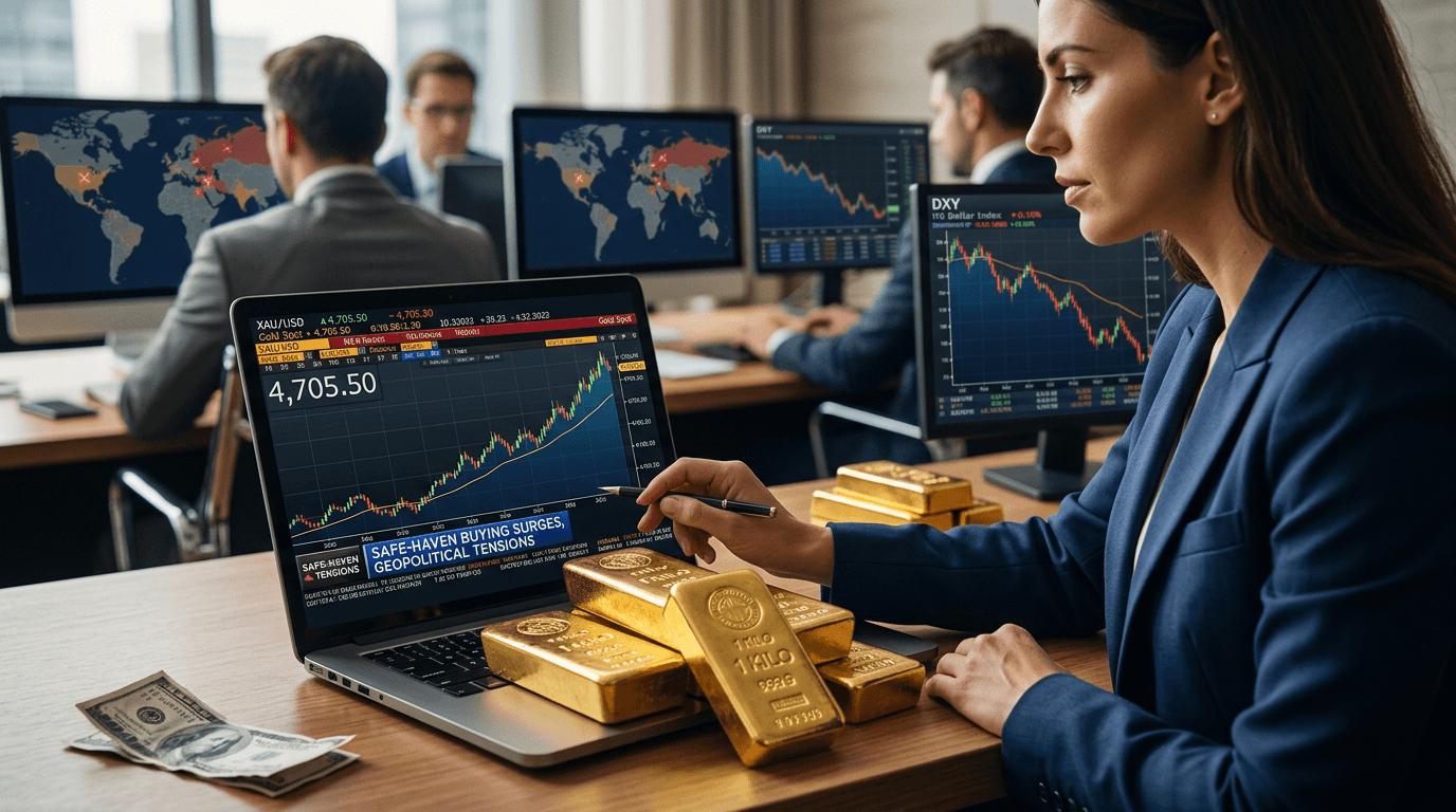Gold Climbs Toward $4,750: Safe-Haven Demand and Weak USD Drive Precious Metal Rally