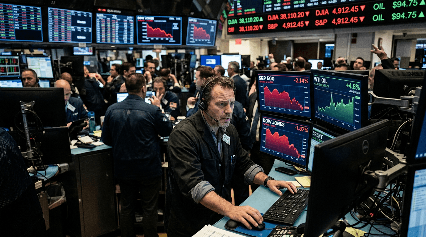 Stock Market Tumbles as Oil Surges 9%: Geopolitical Risk Threatens Economic Growth