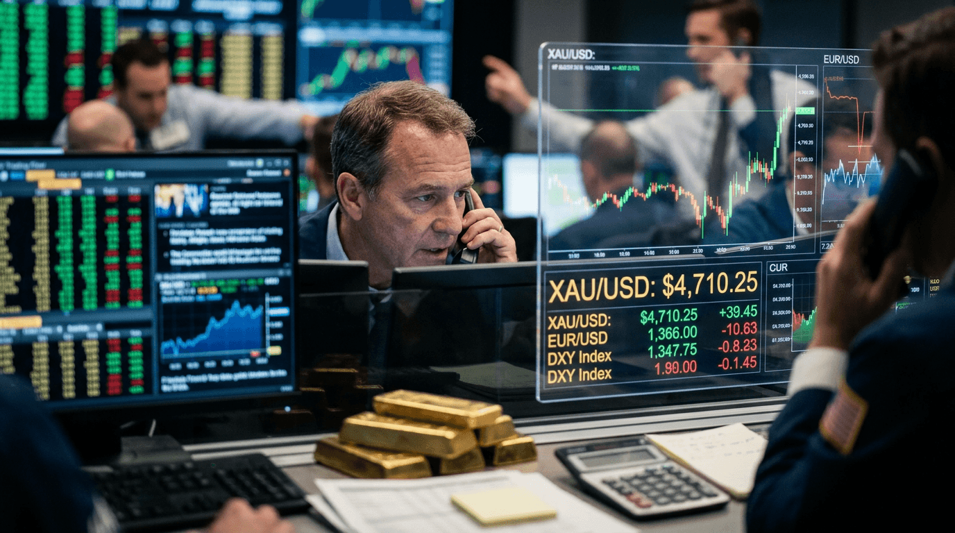 Gold Holds $4,700 as Safe Havens Rise and Dollar Weakens