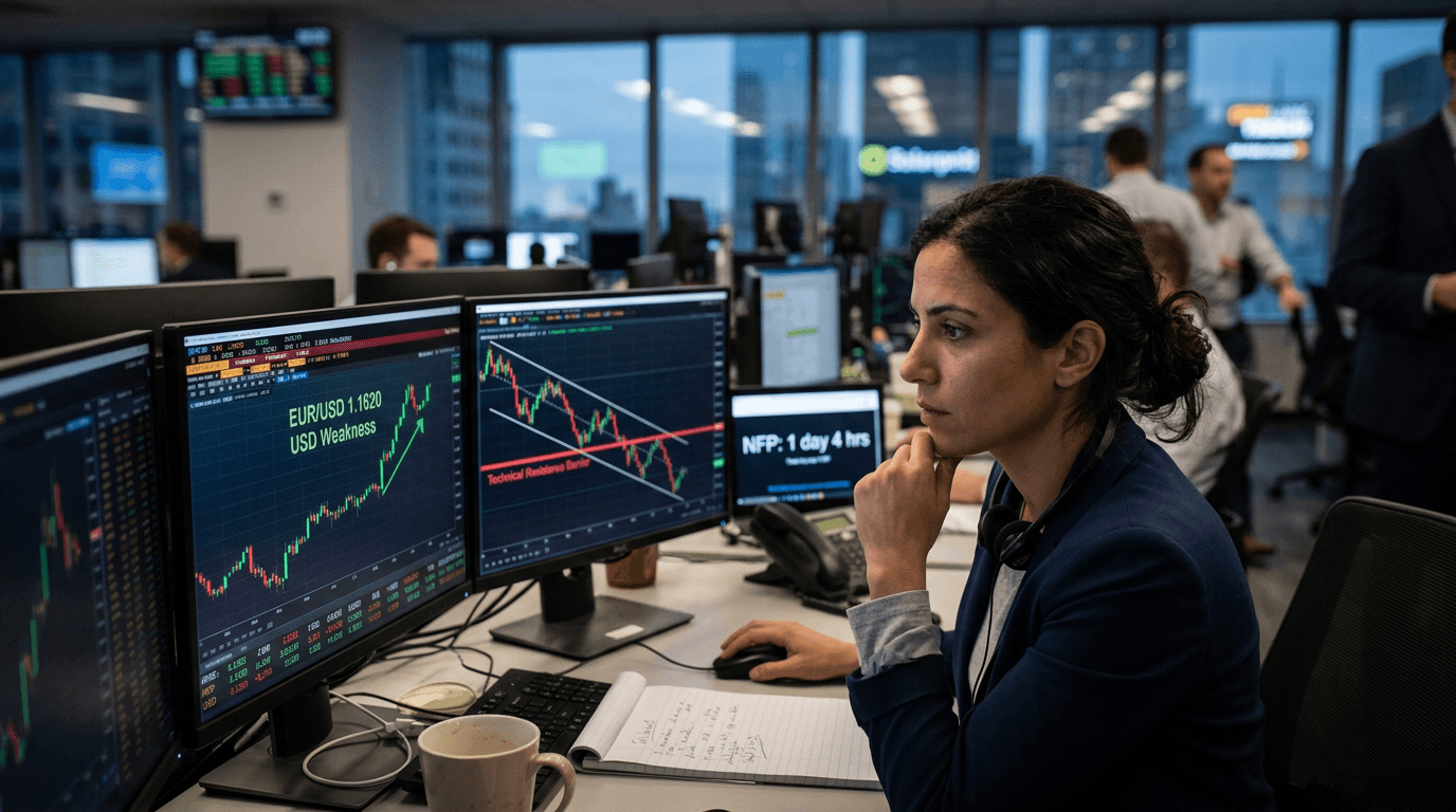 EUR/USD Rebounds to 1.1620 but Nine-Day EMA Remains Critical Test