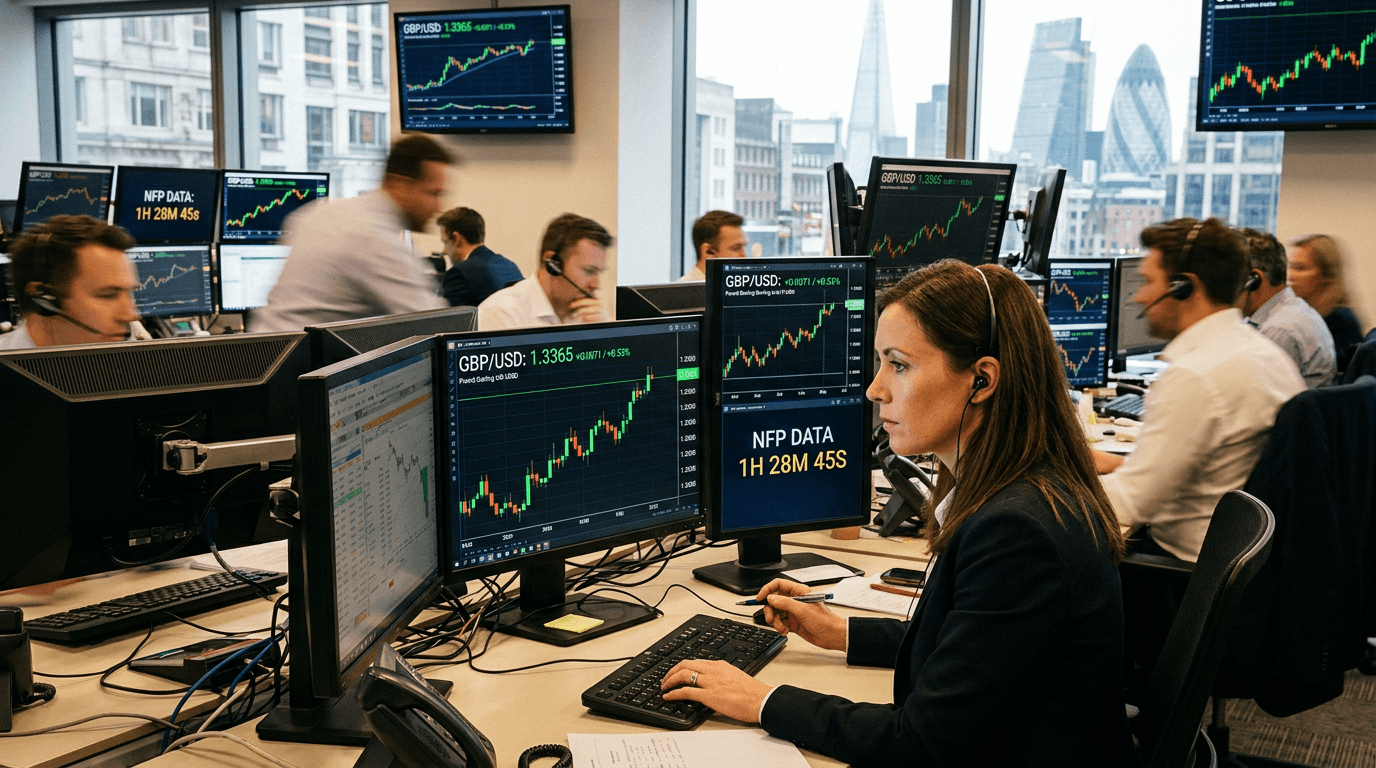 GBP/USD Rallies to 1.3365 as Dollar Weakens Ahead of NFP