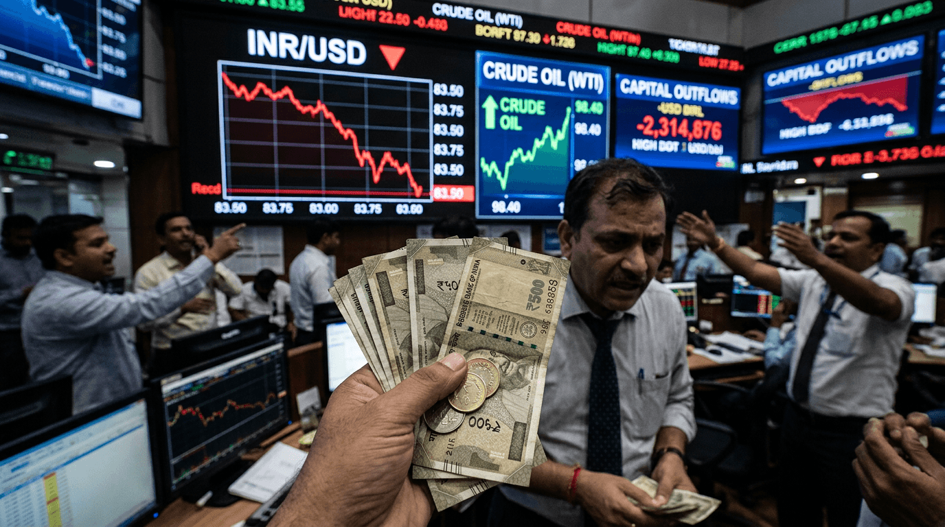 Indian Rupee Hits Record Lows: Oil, Dollar Strength, and the Capital Flight Crisis