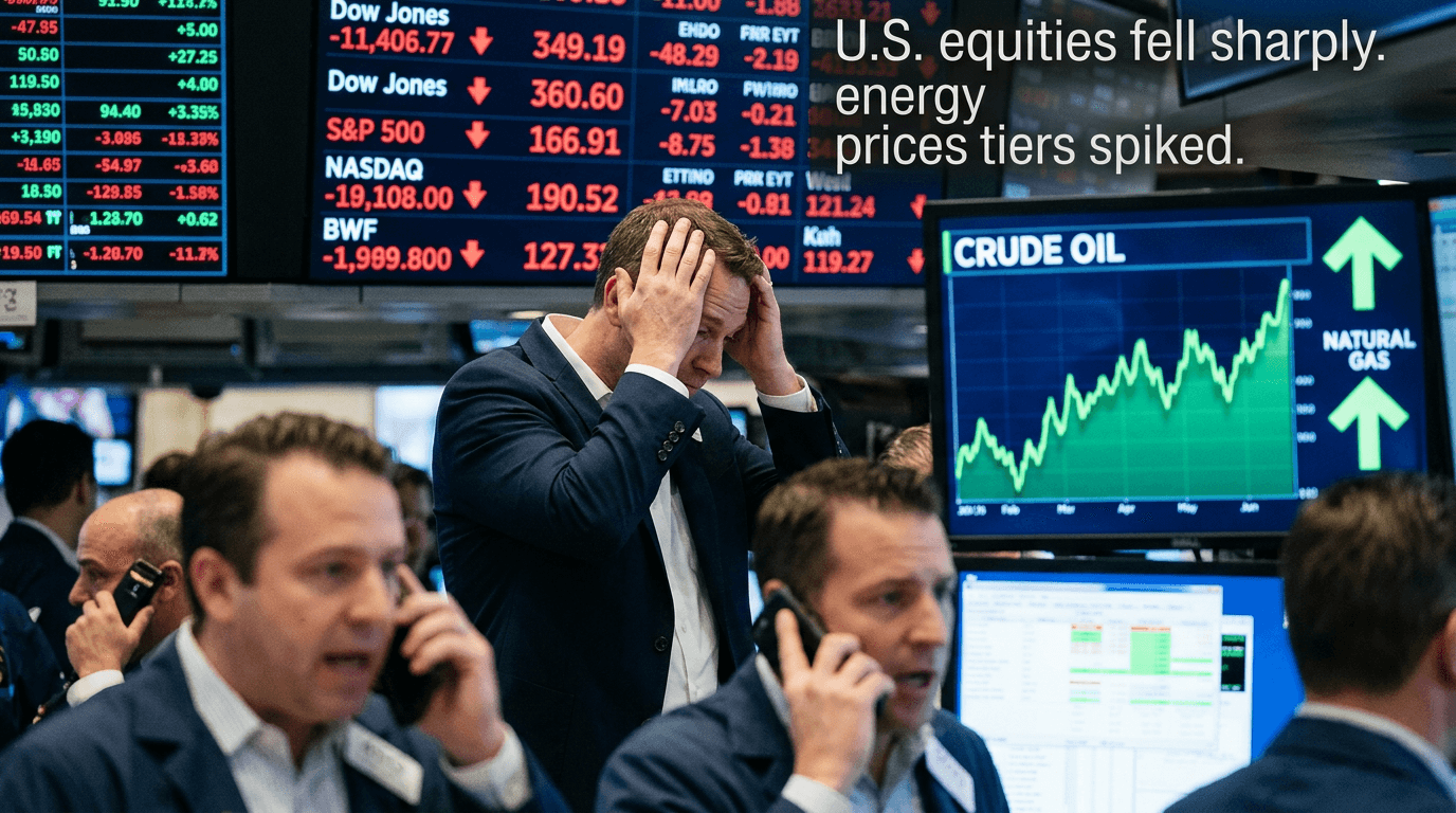 Energy Shock and Risk Aversion Trigger U.S. Stock Selloff: What Traders Need to Know