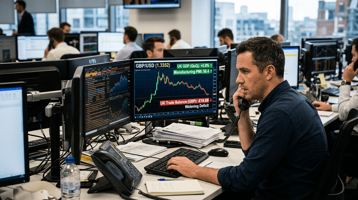 UK GDP Surprises Markets But Trade Deficit Limits Sterling Rally