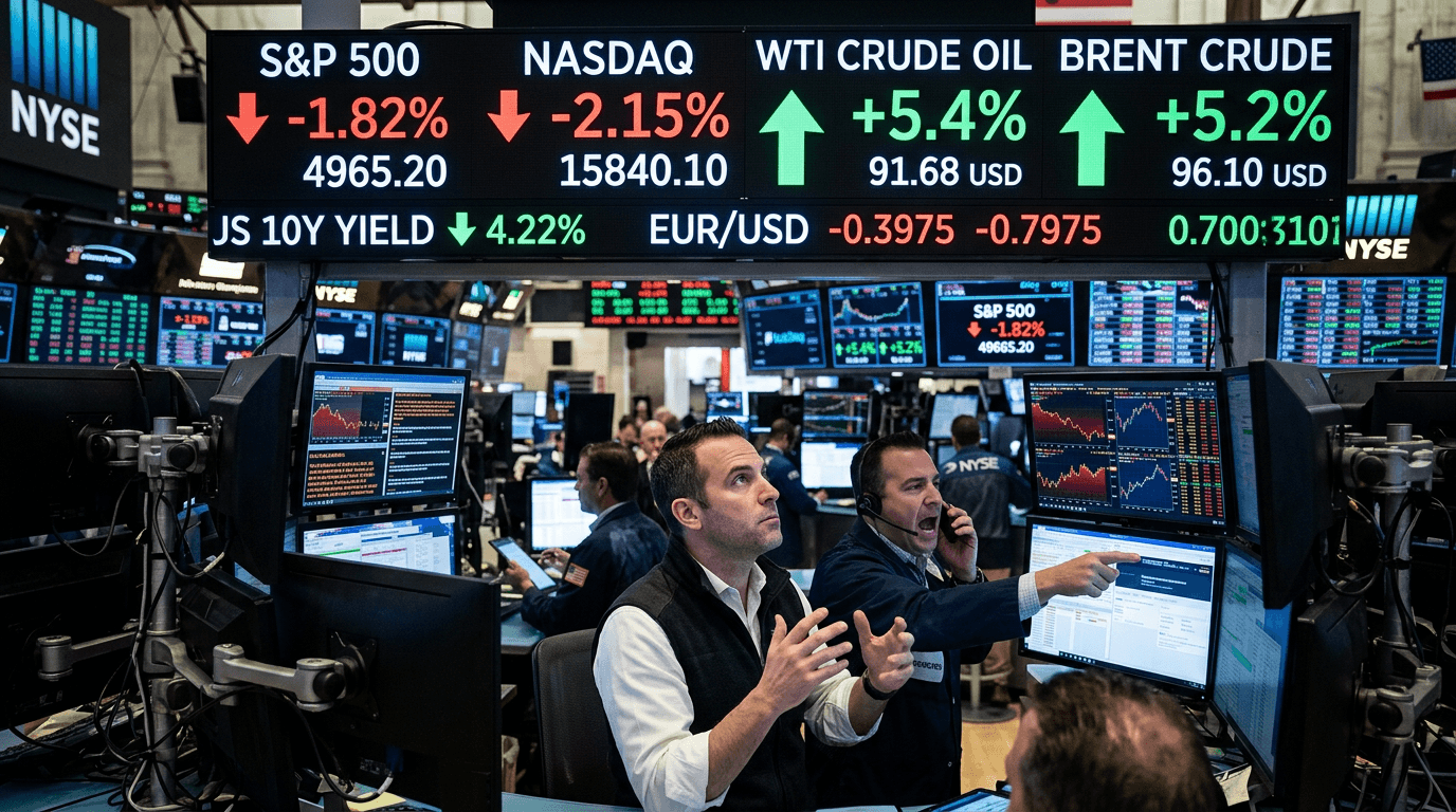 When Geopolitics Hits the Tape: Oil Spikes and U.S. Stocks Slip on Iran Tensions