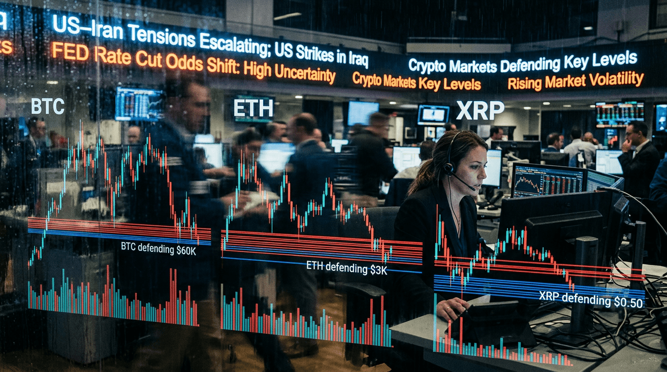 Bitcoin, Ethereum and XRP Hold Support as Geopolitics Roil Sentiment