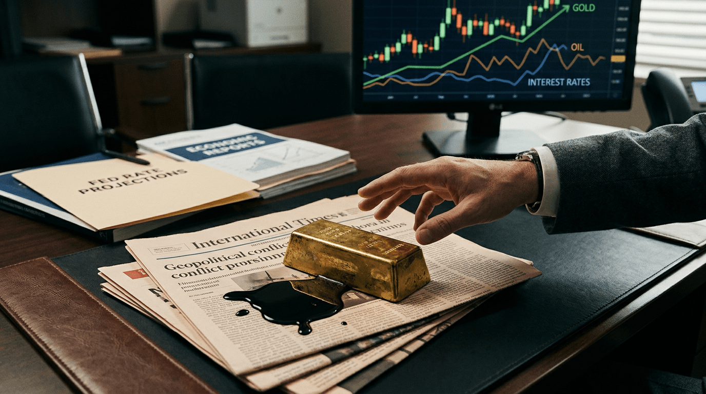 Gold Rebounds on Safe-Haven Demand: Fear, Oil, and the Fed in Focus