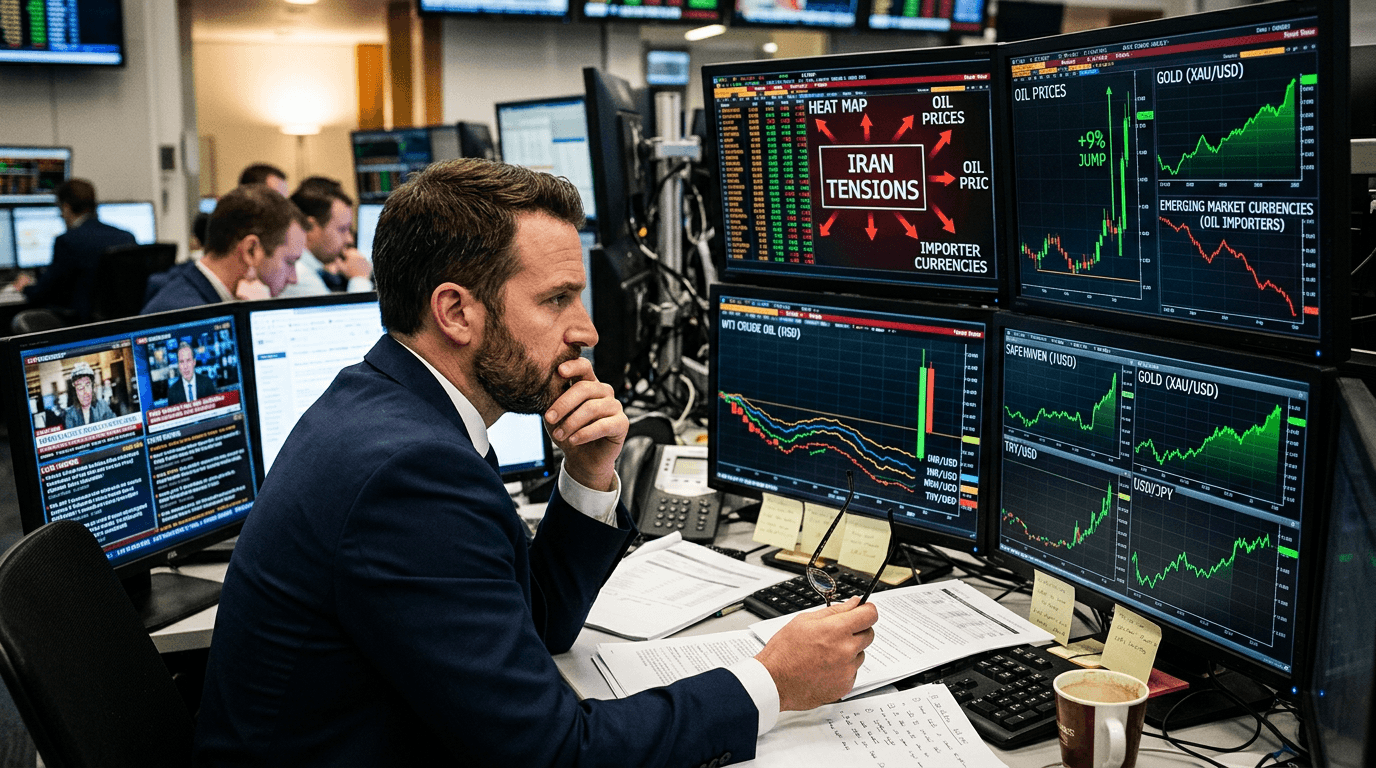 Oil Spike on Iran War Rattles FX and Triggers Dash to Havens