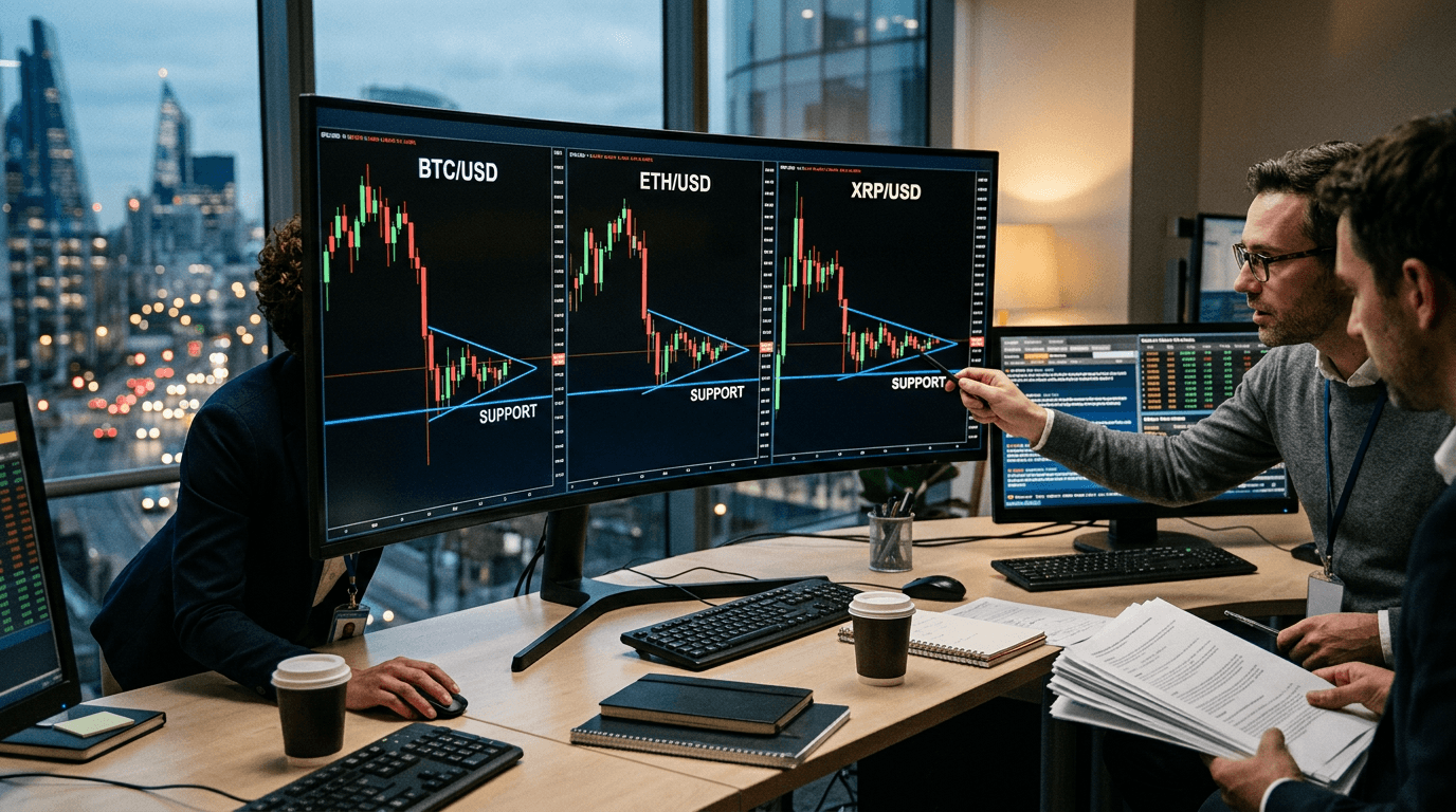 Bitcoin, Ethereum and XRP Hold Key Supports After 2% Pullback