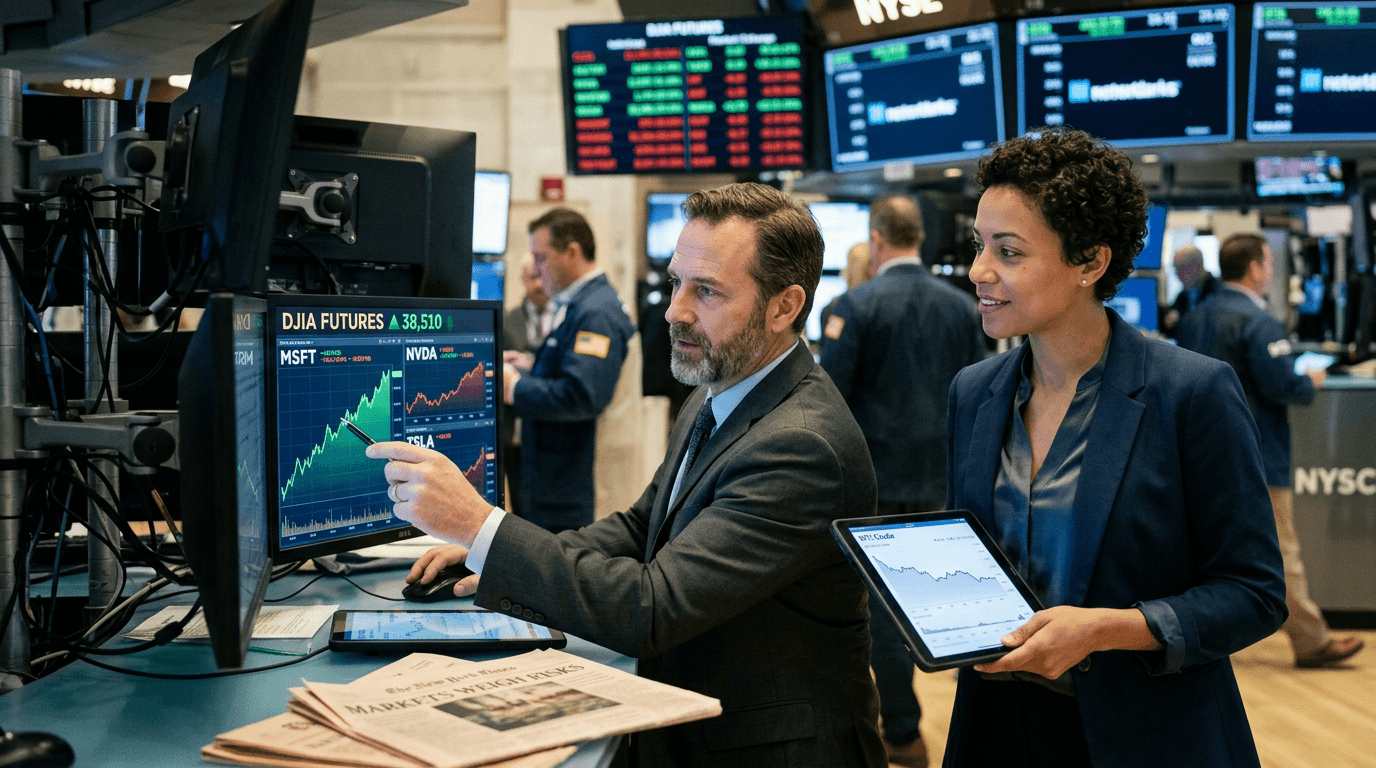 Tech Strength Keeps U.S. Futures Near Record Highs Despite Oil And Rate Jitters