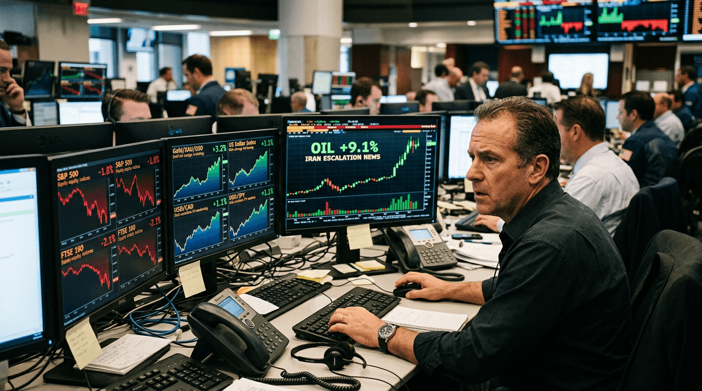 Oil Spike on Iran War Escalation: How Crude, Equities, and Safe Havens Realign