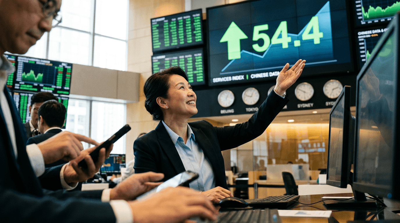 China’s Stronger Services PMI Lifts Asian FX and Risk Assets
